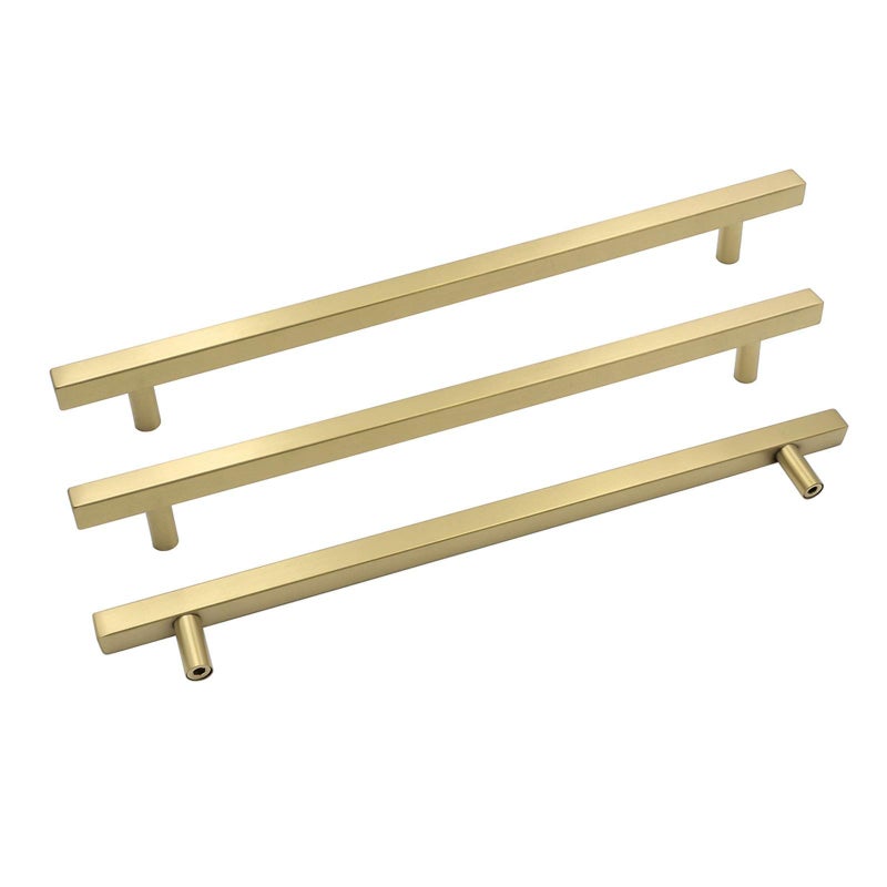Goldenwarm 25 Pack Gold Cabinet Handles 10"(256mm) Brushed Brass Cabinet Pulls T Bar Drawer Pulls for Kitchen Cupboard & Drawer Hardware - Image 1